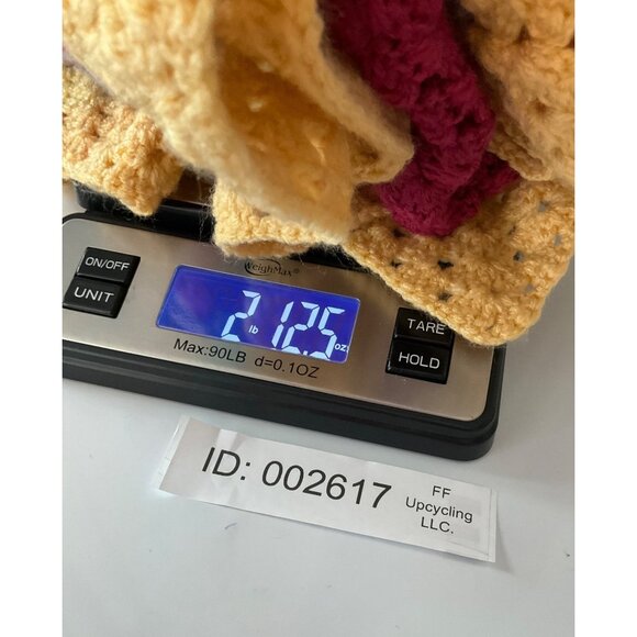 Handmade Afghan Crocheted Blanket lap or throw Colorful Square - Picture 7 of 7